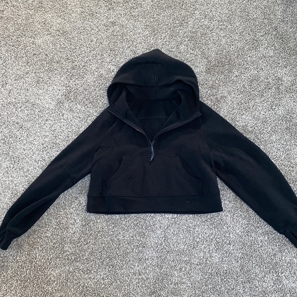 Lululemon Black scuba oversized half zip hoodie